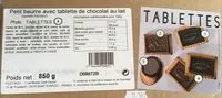 Mängden socker i Petit beurre avec tablette de chocolat au lait