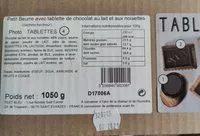 Mängden socker i Petit beurre avec tablette de chocolat au lait et aux noisettes