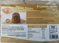 Mängden socker i 8 cannelés vanille