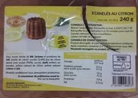 Mängden socker i Canelés au citron
