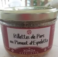 Mängden socker i Rillettes de porc au piment d’Espelette