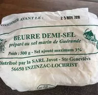 Mängden socker i Beurre demi sel au sel de gurande