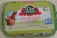 Mängden socker i 6 oeufs datés de poules élevées en plein air   en plein air