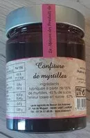 Mängden socker i Confiture de myrtilles
