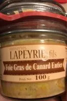 Mängden socker i Foie gras de canard entier