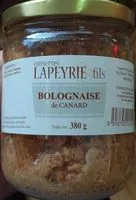 Mängden socker i Bolognaise de Canard