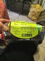 Mängden socker i Cake aux fruits Bio