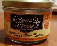 Mängden socker i Rillettes pur canard