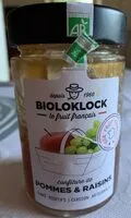 Mängden socker i Confiture de pommes et raisins