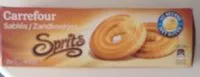 Mängden socker i Biscuits sables au beurre, Sprits