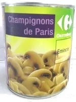 Mängden socker i champignons de Paris émincés