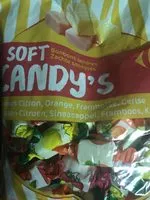 Mängden socker i Bonbons tendres gout fruits, citron orange framboise cerise