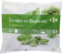 Mängden socker i Épinards en branches