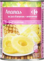Mängden socker i Ananas en tranches au jus d'ananas