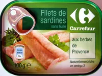 Mängden socker i Filets de sardines aux herbes de provence