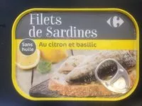 Mängden socker i Filet de sardines sans huile, au citron et au basilic