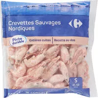 Mängden socker i Crevettes nordiques sauvages