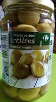 Mängden socker i Olives vertes Entières