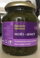 Mängden socker i Épinards hachés