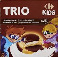 Mängden socker i Trio Chocolat au lait