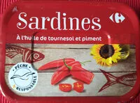 Mängden socker i Sardines à l'huile de tournesol & piment