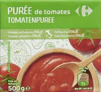Mängden socker i Purée de tomates nature