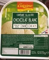 Mängden socker i creme glacee chocolat blanc