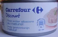 Mängden socker i Thon entier albacore au naturel