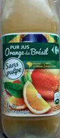 Mängden socker i 100% pur jus orange du brésil sans pulpe