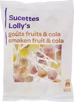 Mängden socker i Sucettes Lolly's - goûts fruits & cola