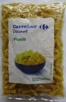Mängden socker i Fusilli (Al dente 12 mn)