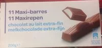 Mängden socker i Maxi barre au chocolat au lait extra fin