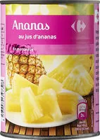 Mängden socker i Ananas en morceaux