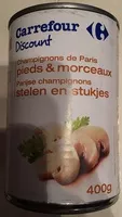 Mängden socker i Champignons de paris - pieds & morceaux