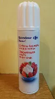 Mängden socker i Crème fouettée sous pression