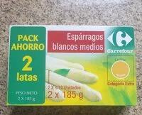 Mängden socker i Espárragos blancos medios