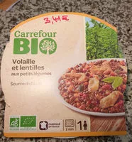 Mängden socker i Volaille et lentilles aux petits légumes