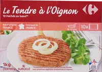 Mängden socker i Ultra moelleux à l'oignon* *Préparation à 51 % de viande bovine hachée avec protéines végétales de soja, assaisonnée à l'oignon, crue, surgelée.
