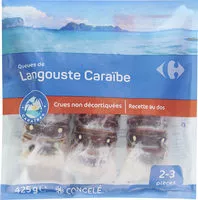 Mängden socker i Queues de Langouste Caraïbe crues non décortiquées