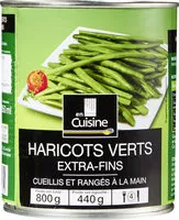 Mängden socker i Haricots verts extra-fins