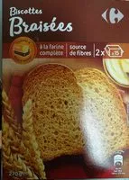 Mängden socker i Biscottes braisées farine complete