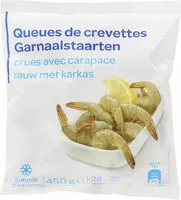 Mängden socker i Queues De Crevettes crues avec carapace
