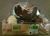 Mängden socker i Moulages de Pâques, poule chocolat noir bio