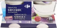 Mängden socker i Yaourt à la GRECQUE SUR LIT AUX FRUITS