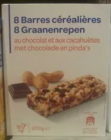 Mängden socker i Barres céréalières au chocolat et aux cacahuètes