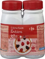 Mängden socker i Crème entière fluide