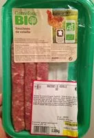 Mängden socker i Saucisses de volaille bio
