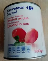 Mängden socker i Tomates entières pelées au jus