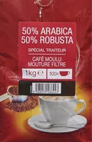 Mängden socker i 50% ARABICA 50% ROBUSTA Spécial traiteur