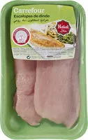 Mängden socker i Escalopes de dinde Halal